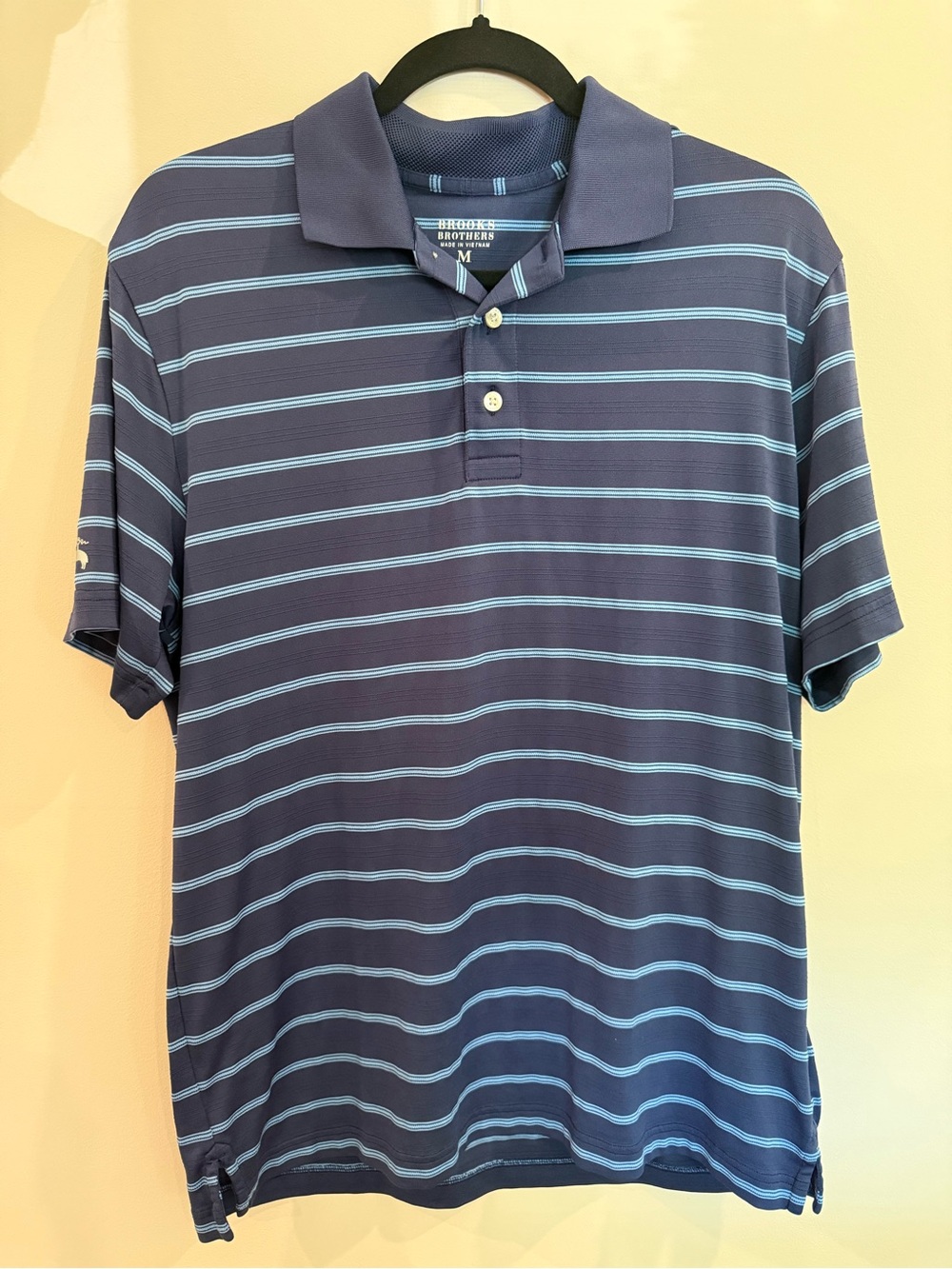 Brooks Brothers Navy with Light Blue Stripe Polo